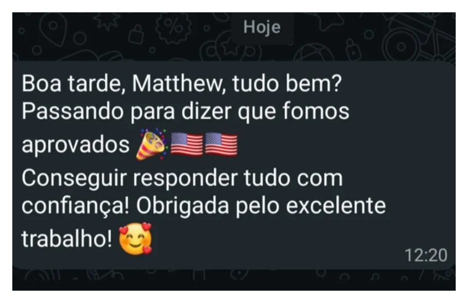 Relato sobre responder com confiança