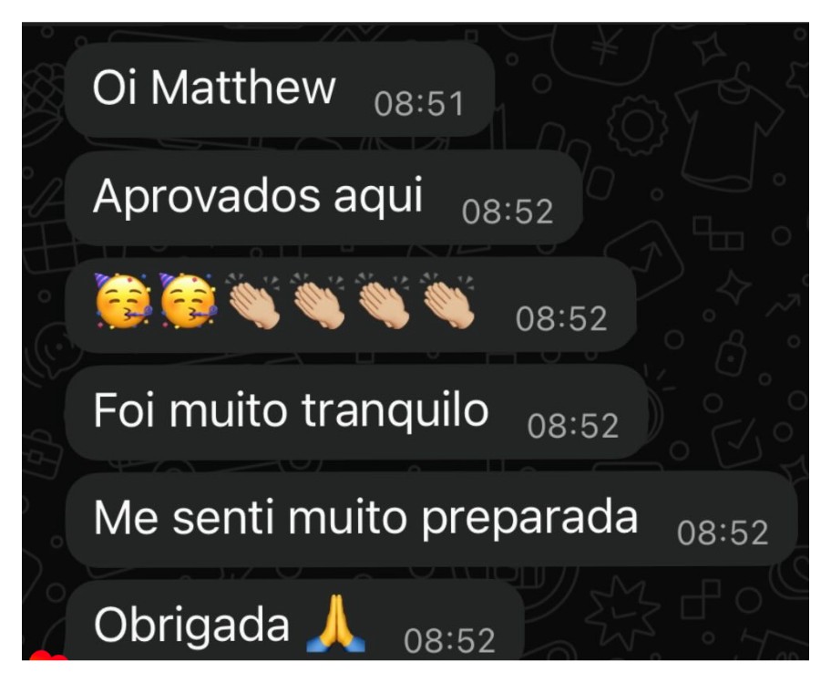 Relato de profissional dizendo que se sentiu preparada